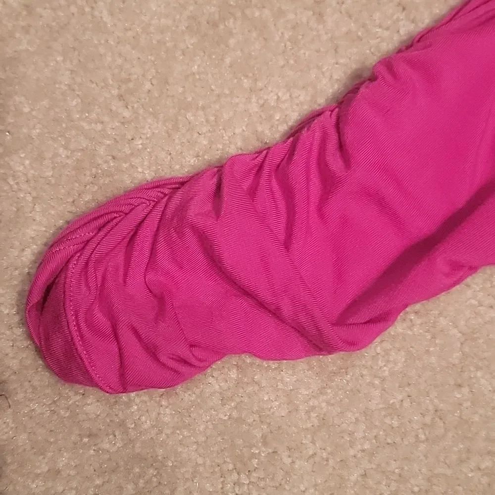Nue by Shani hot pink ruched long sleeve dress - Picture 8 of 10